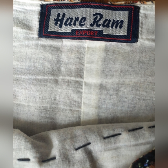 Sz 10🎈Vintage Indian Paisley Beaded Cotton Skirt - Picture 15 of 16